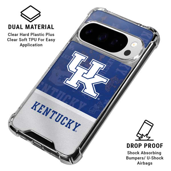 University of Kentucky Jersey Split Google Pixel 10 Pro Clear Case