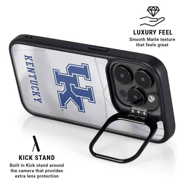 University of Kentucky White Jersey iPhone 14 Pro Kickstand Case