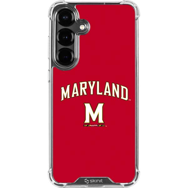 University of Maryland Collegiate Text Red Galaxy S26 Plus Clear Case