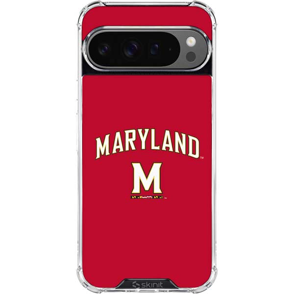 University of Maryland Collegiate Text Red Google Pixel 10 Pro XL Clear Case
