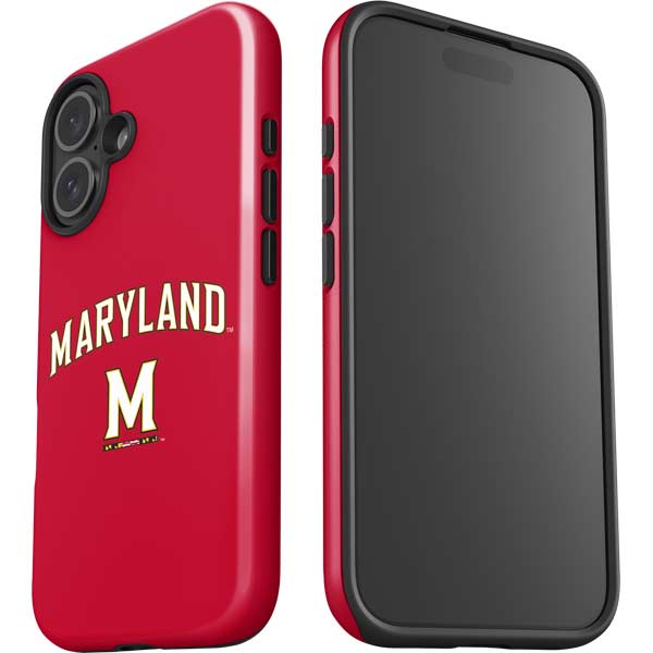 University of Maryland Collegiate Text Red iPhone 17 Impact Case