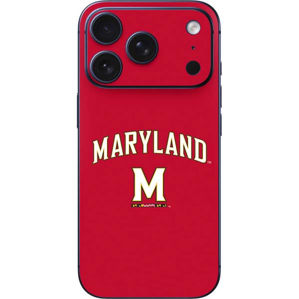 University of Maryland Collegiate Text Red iPhone 17 Pro Max Skin