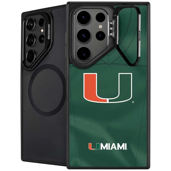 University of Miami Green Jersey Galaxy S26 Ultra Kickstand Case