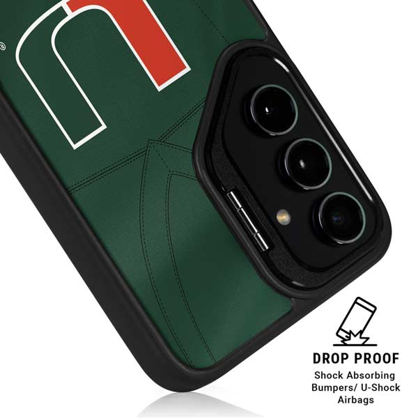 University of Miami Green Jersey Galaxy S26 Ultra Kickstand Case