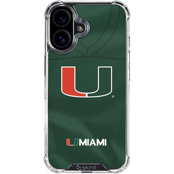 University of Miami Green Jersey iPhone 17 Clear Case