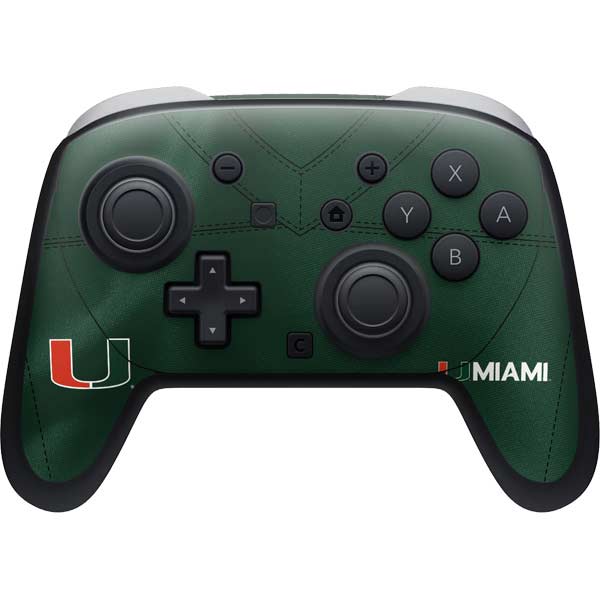University of Miami Green Jersey Nintendo Switch 2 (2025) Pro Controller Skin