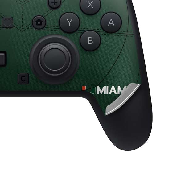 University of Miami Green Jersey Nintendo Switch 2 (2025) Pro Controller Skin