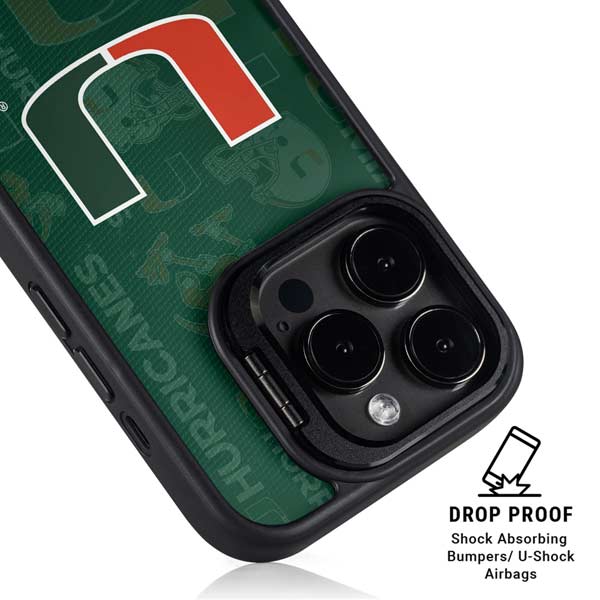 University of Miami U Hurricanes iPhone 14 Pro Kickstand Case