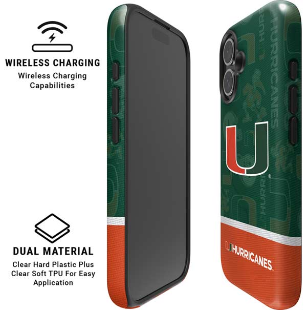 University of Miami U Hurricanes iPhone 16 Magsafe Impact Case