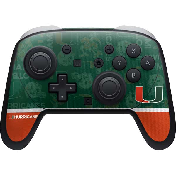 University of Miami U Hurricanes Nintendo Switch 2 (2025) Pro Controller Skin