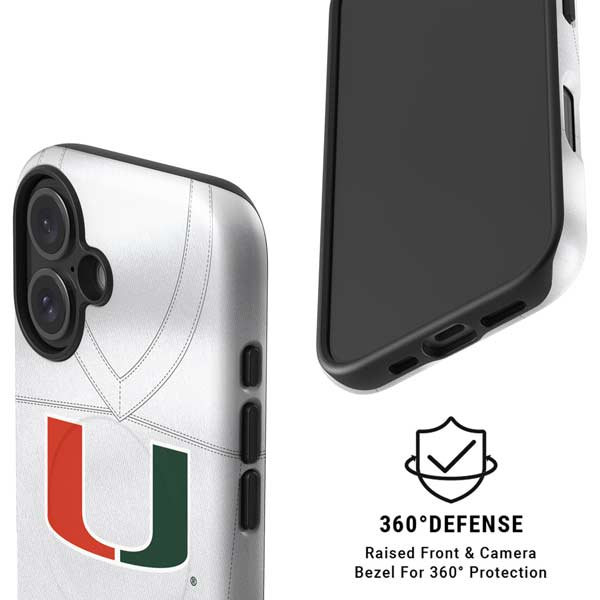 University of Miami White Jersey iPhone 16 Plus Magsafe Impact Case
