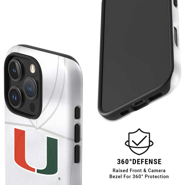 University of Miami White Jersey iPhone 16 Pro Magsafe Impact Case