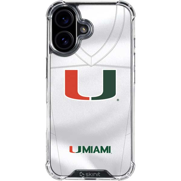 University of Miami White Jersey iPhone 17 Clear Case