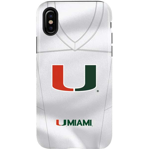 University of Miami White Jersey iPhone XS Pro Case