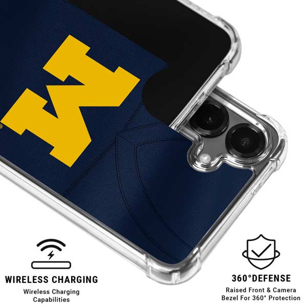 University of Michigan Blue Jersey Galaxy S26 Clear Case