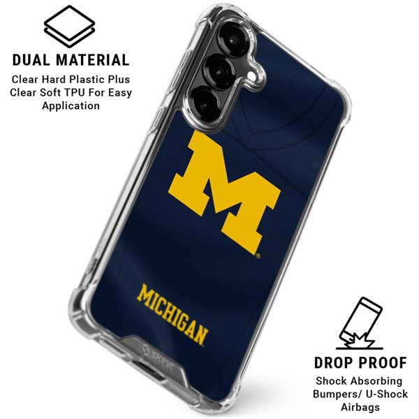 University of Michigan Blue Jersey Galaxy S26 Clear Case