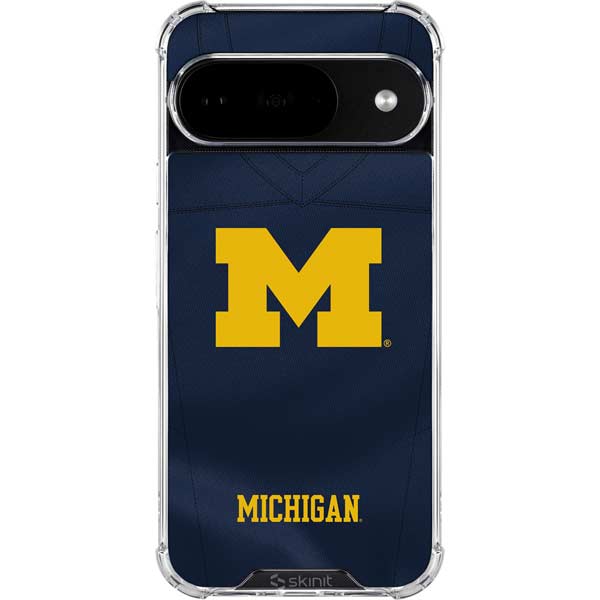 University of Michigan Blue Jersey Google Pixel 10 Clear Case