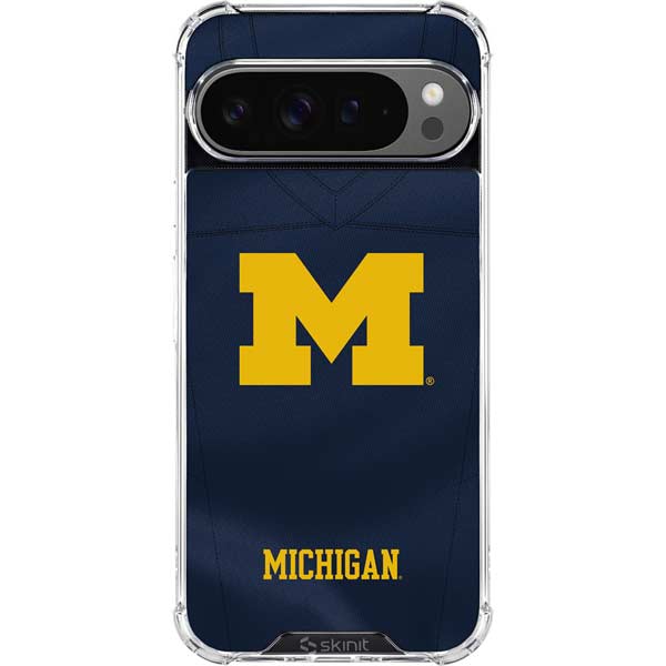 University of Michigan Blue Jersey Google Pixel 10 Pro Clear Case