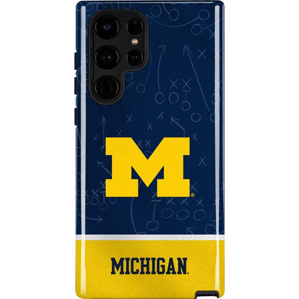 University of Michigan Jersey Split Galaxy Cases