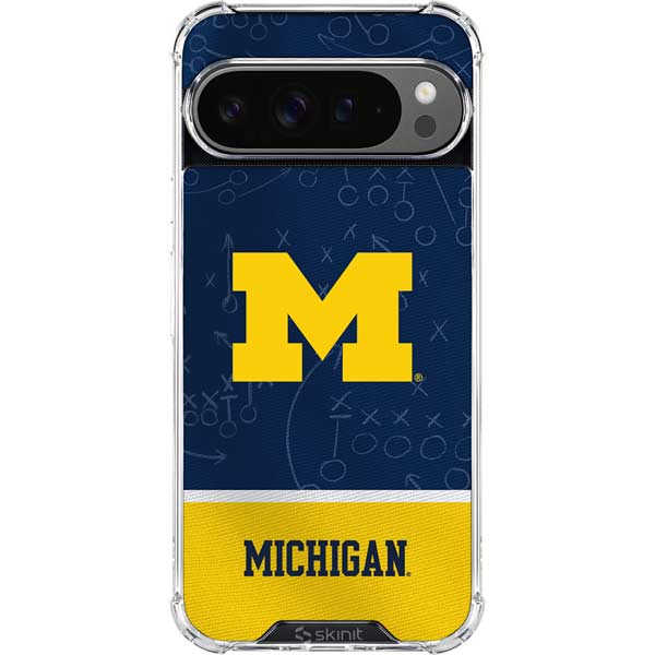 University of Michigan Jersey Split Google Pixel 10 Pro Clear Case
