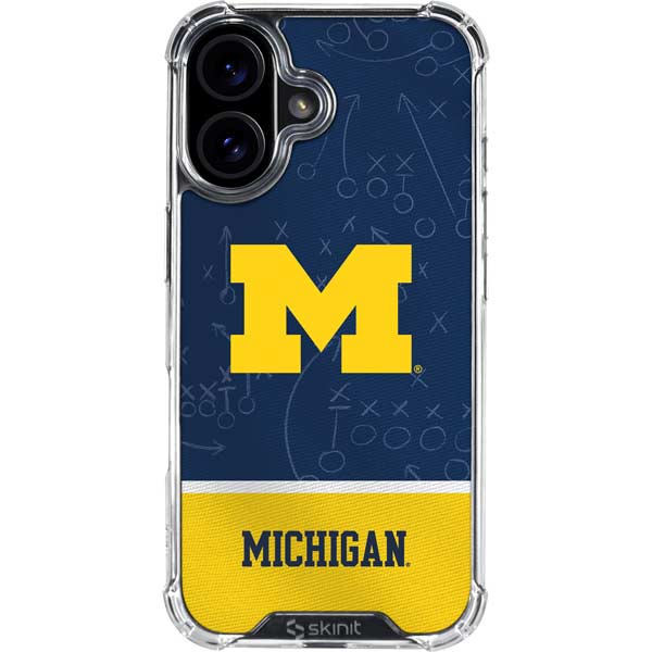 University of Michigan Jersey Split iPhone 17 Clear Case
