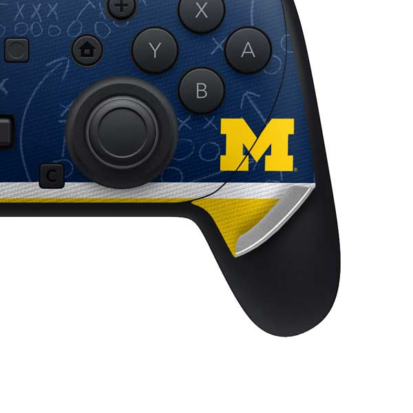 University of Michigan Jersey Split Nintendo Switch 2 (2025) Pro Controller Skin