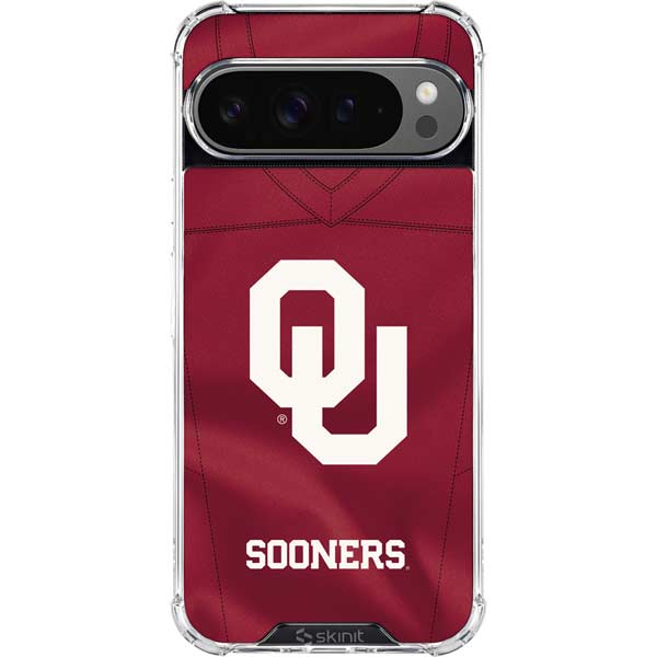 University of Oklahoma Red Jersey Google Pixel 10 Pro Clear Case