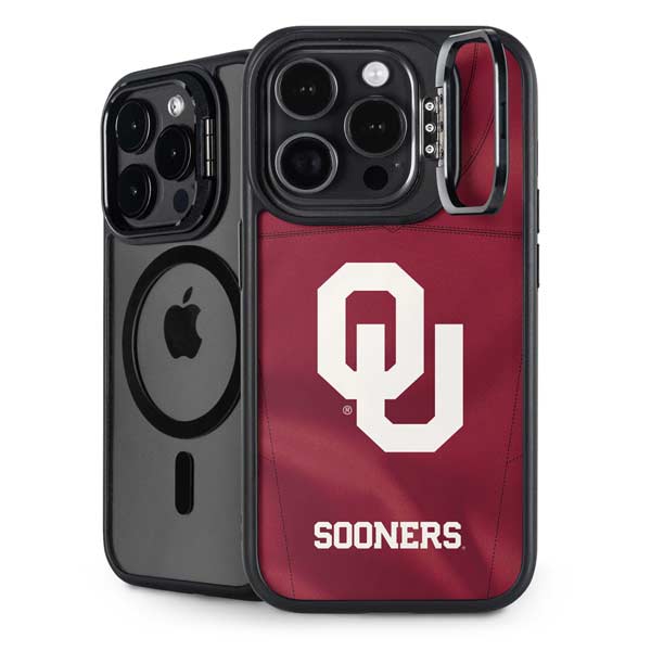 University of Oklahoma Red Jersey iPhone 14 Pro Max Kickstand Case