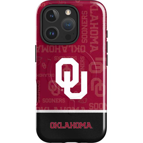 University of Oklahoma Split Jersey iPhone 16 Pro Max Magsafe Impact Case