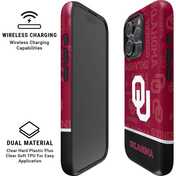 University of Oklahoma Split Jersey iPhone 16 Pro Max Magsafe Impact Case