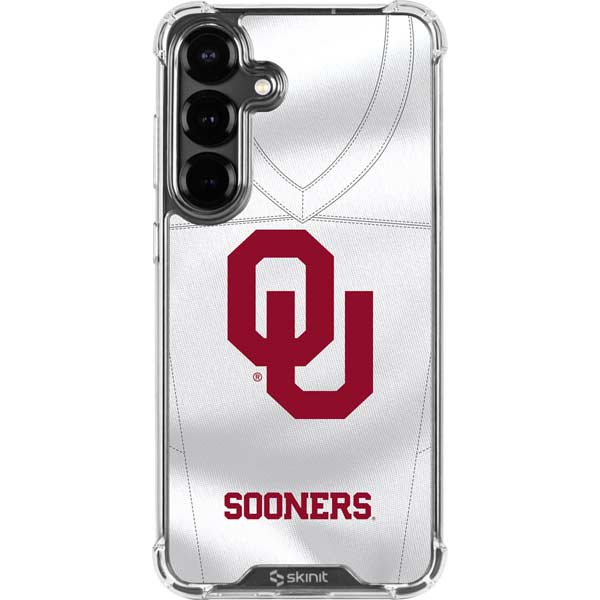 University of Oklahoma White Jersey Galaxy S26 Clear Case