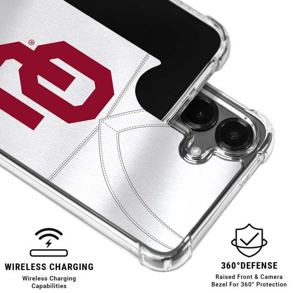 University of Oklahoma White Jersey Galaxy S26 Clear Case