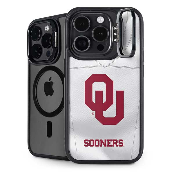 University of Oklahoma White Jersey iPhone 14 Pro Max Kickstand Case