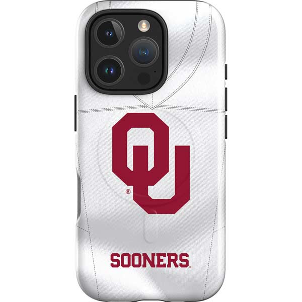 University of Oklahoma White Jersey iPhone 16 Pro Max Magsafe Impact Case