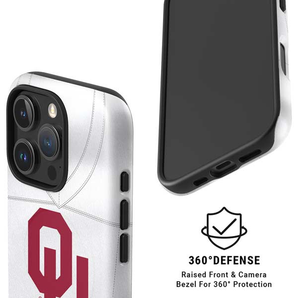 University of Oklahoma White Jersey iPhone 16 Pro Max Magsafe Impact Case