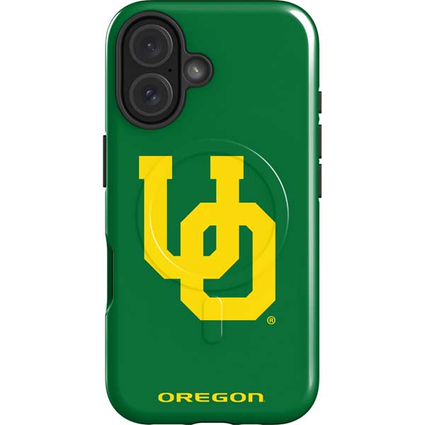University of Oregon UO on Green iPhone 16 Magsafe Impact Case