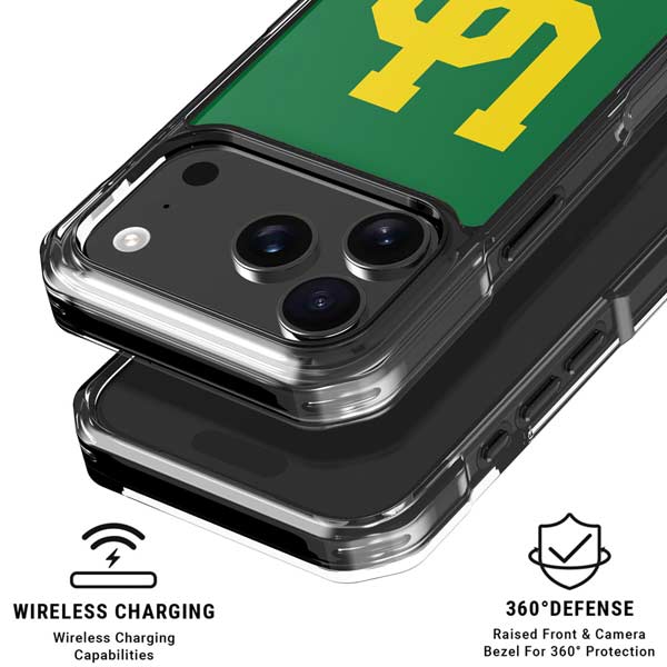 University of Oregon UO on Green iPhone 17 Pro Clear Case