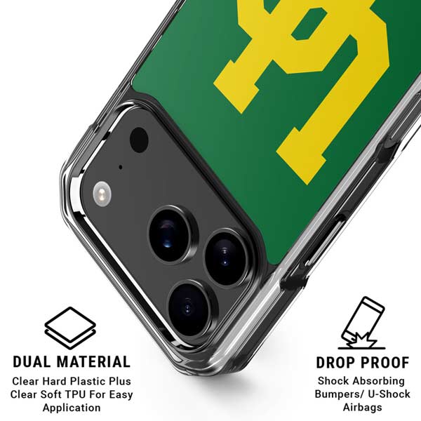University of Oregon UO on Green iPhone 17 Pro Clear Case