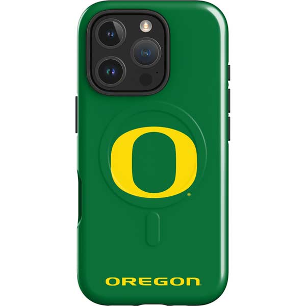 University of Oregon Yellow O on Green iPhone 16 Pro Magsafe Impact Case