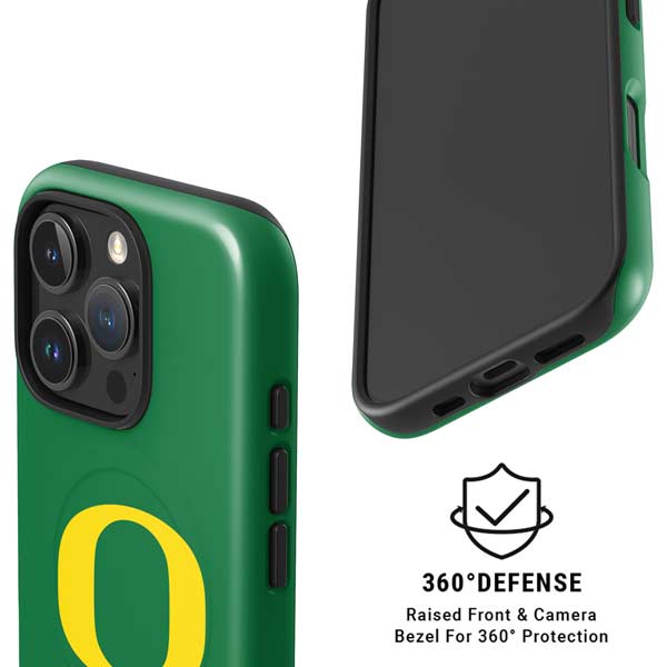 University of Oregon Yellow O on Green iPhone 16 Pro Max Magsafe Impact Case