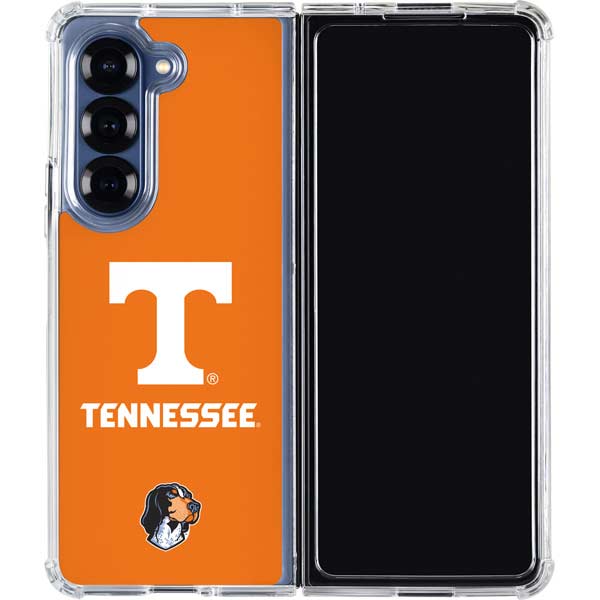 University of Tennessee-Knoxville T Logo on Orange Galaxy Z Fold7 Clear Case