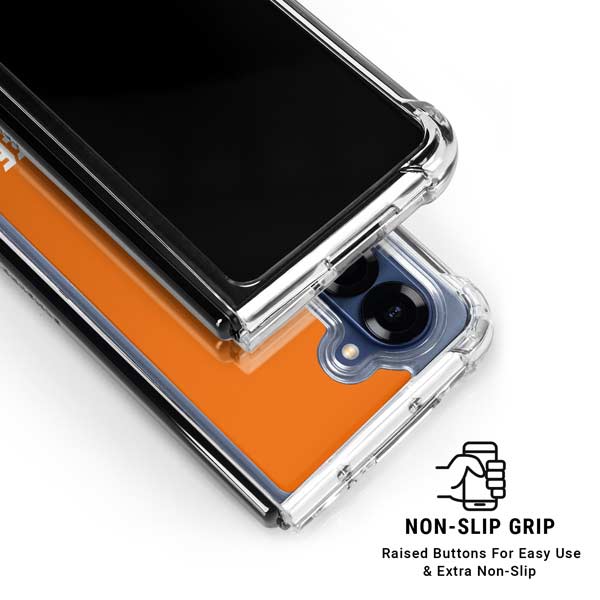 University of Tennessee-Knoxville T Logo on Orange Galaxy Z Fold7 Clear Case