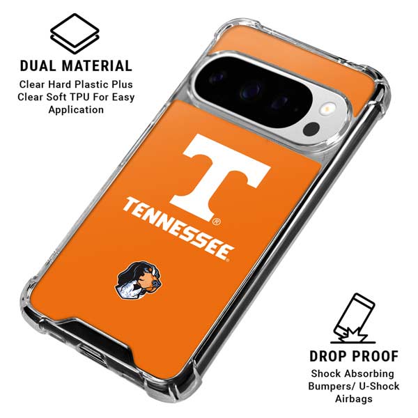 University of Tennessee-Knoxville T Logo on Orange Google Pixel 10 Pro XL Clear Case