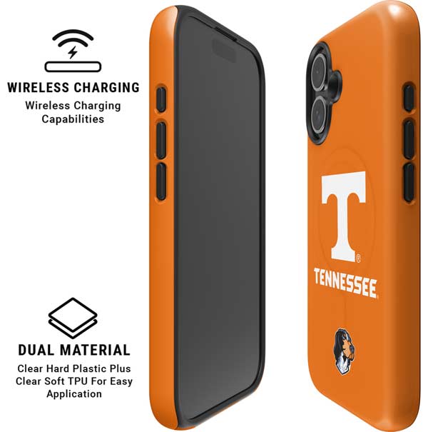 University of Tennessee-Knoxville T Logo on Orange iPhone 16 Magsafe Impact Case