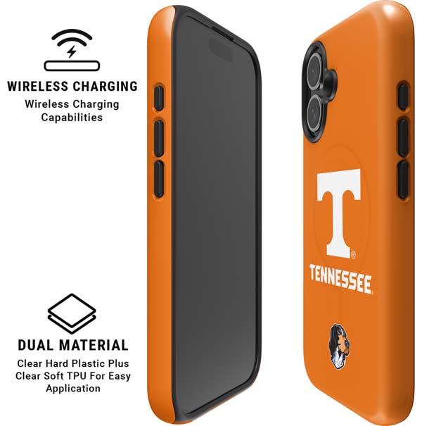 University of Tennessee-Knoxville T Logo on Orange iPhone 16 Plus Magsafe Impact Case