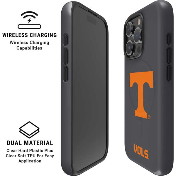 University of Tennessee-Knoxville T Logo Vols on Gray iPhone 16 Pro Magsafe Impact Case