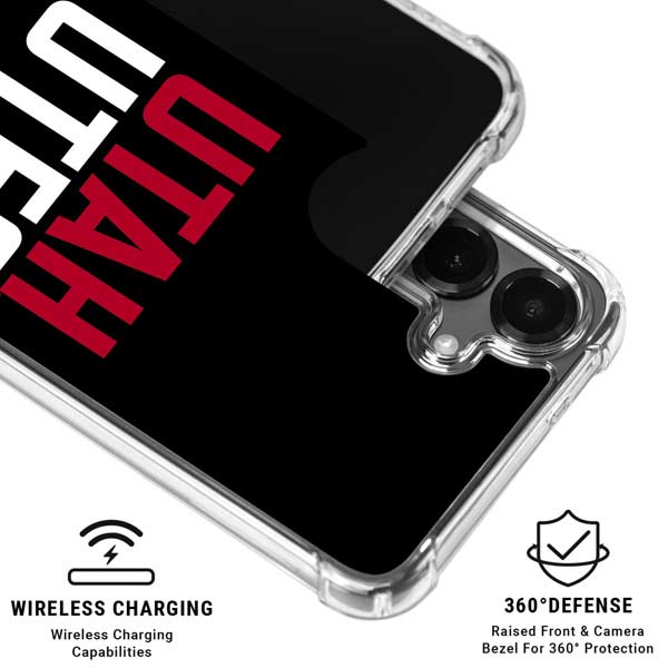 University of Utah Interlocking U Galaxy S26 Plus Clear Case