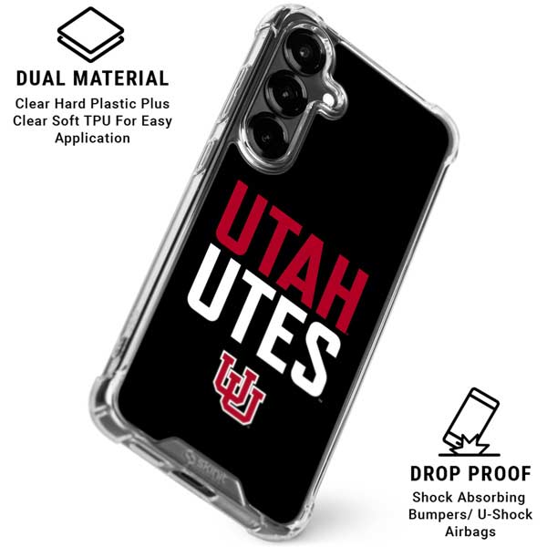 University of Utah Interlocking U Galaxy S26 Plus Clear Case