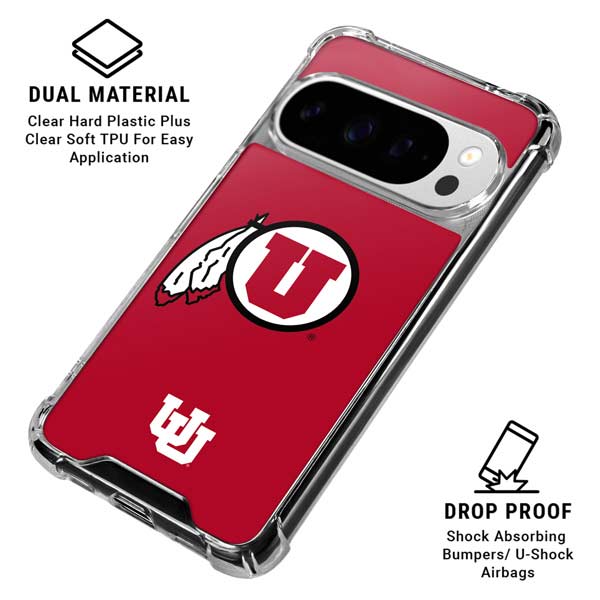 University of Utah Logo Google Pixel 10 Pro Clear Case