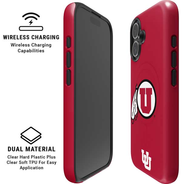 University of Utah Logo iPhone 16 Plus Magsafe Impact Case